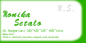 monika setalo business card